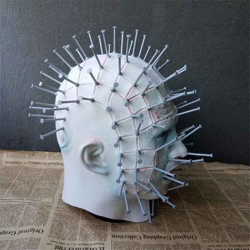 Хэллоуин зеленая латексная маска Hellraiser ужас ролевые игры лица для ногтей