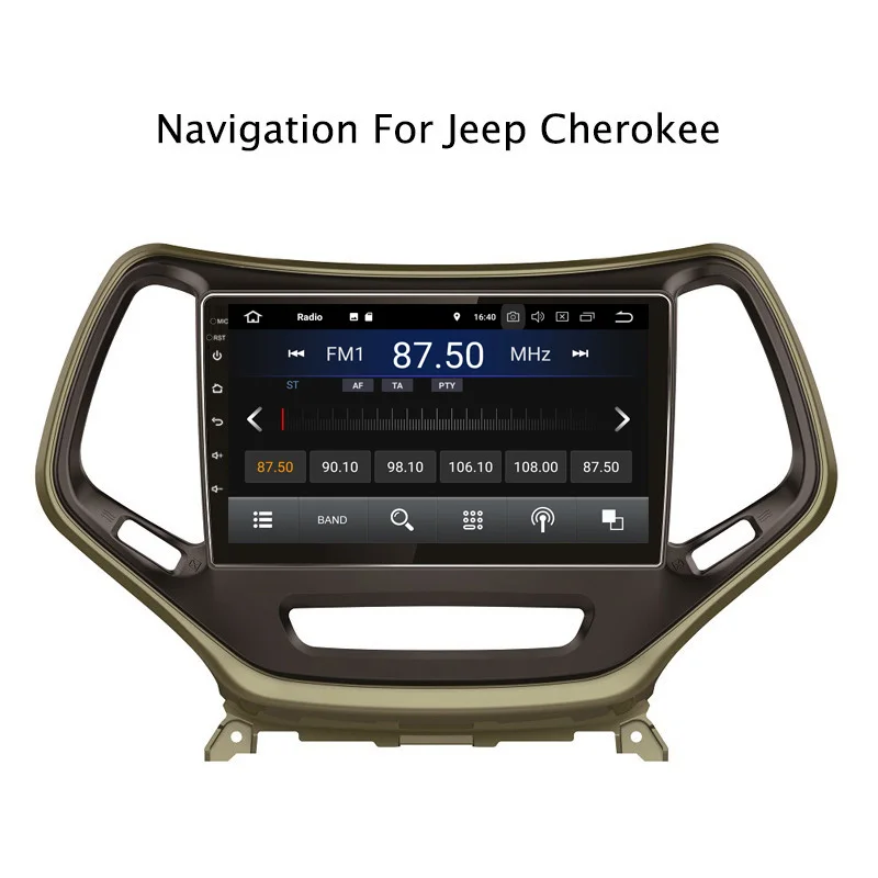 10 1 "2G ram 16G rom Android 8 автомобильный DVD мультимедийный плеер для Jeep Cherokee 2014-2017 черный