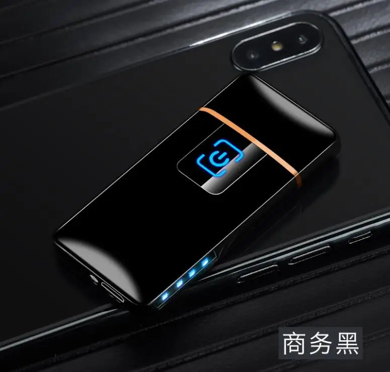 black Эксклюзивный взрыв модели дым usb Зажигалка usb прикуриватель Электрический может взять самолет в путешествие - Цвет: black