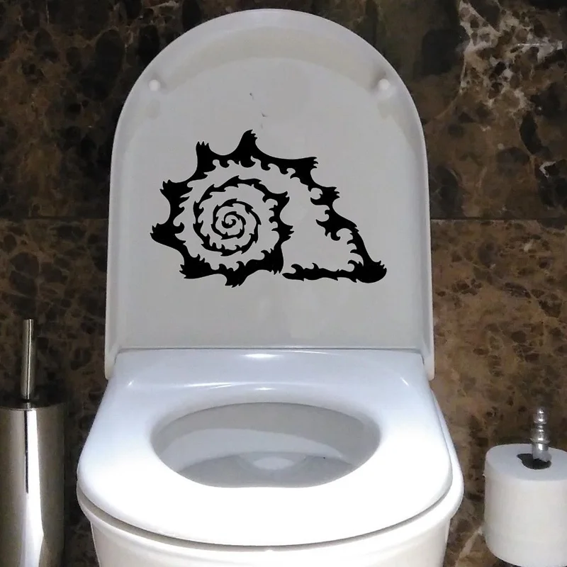 С рисунком в виде морских волн Sea Shell винил Ванная комната Домашний декор