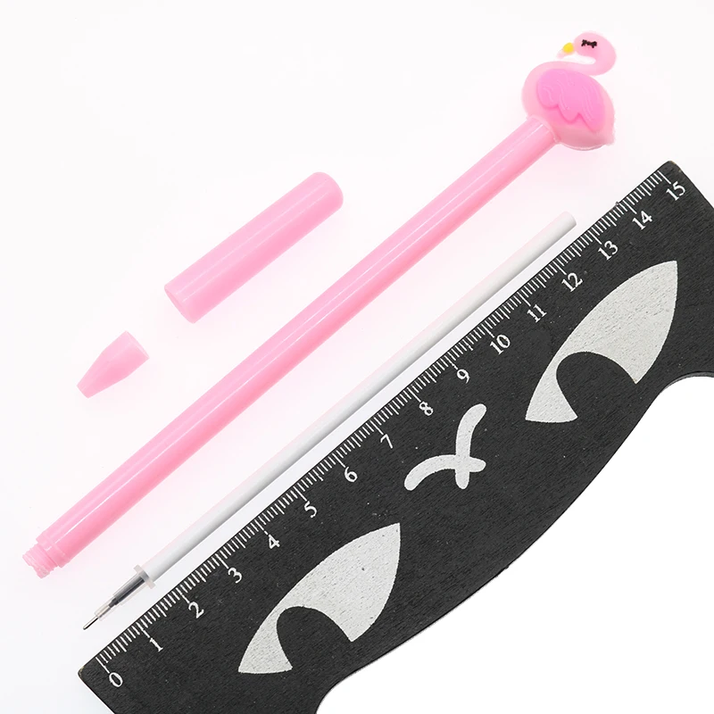 

Cute Kawaii Flamingo Style Gel Pen Child Student Stationery School Office Supplies Smooth Writing Black Ink 0.5mm Refill 1pc
