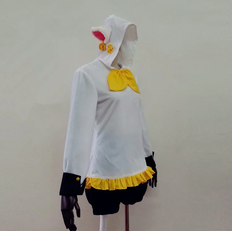Vocaloid Kagamine Лен Рин Кот худи «Неко» с сказочными ушками Косплей Костюм Полный комплект