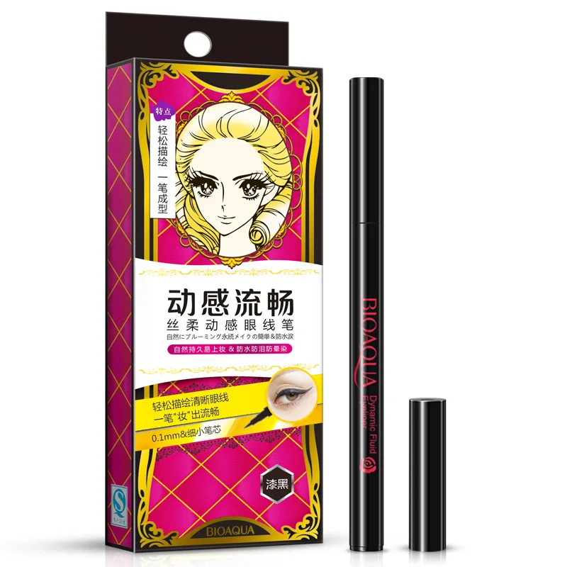 Bioaqua Make Up Черная Подводка для глаз долговечная Водонепроницаемая подводка для глаз карандаш кошка красота, для макияжа глаз
