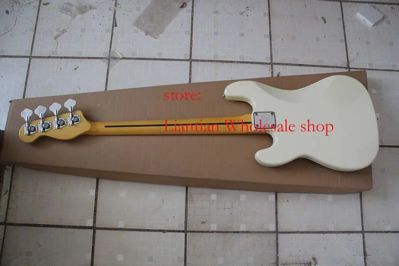 Горячая F tele 4 strings JAZZ bass Винтаж Белый джазовая бас-гитара-15-9