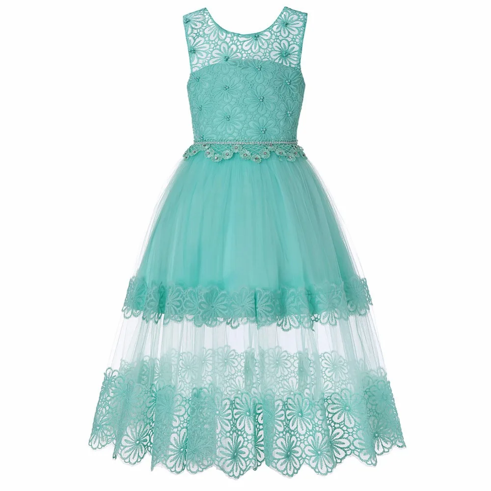2018 Christmas dress girl Princess Flower Girl Dress Summer Wedding Birthday Party Dresses Special occasion for girls | Детская одежда