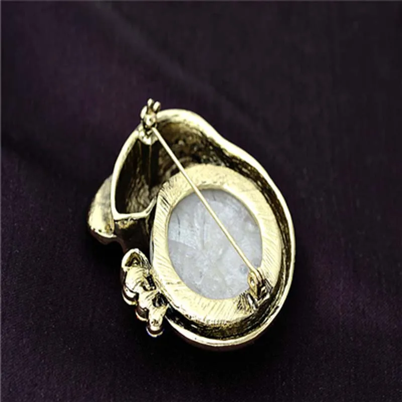 2020 модные ювелирные изделия золотая металлическая Смола Кристалл Стразы Брошь