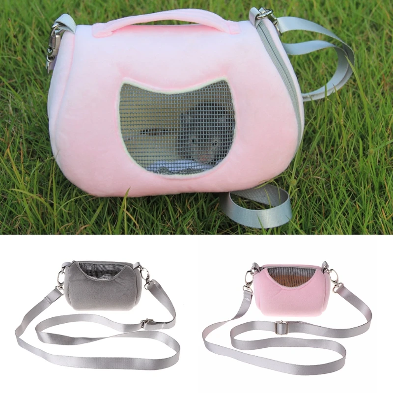 

Small Pet Travel Bag Hamster Carrier Breathable Shoulder Strap Outdoor Portable