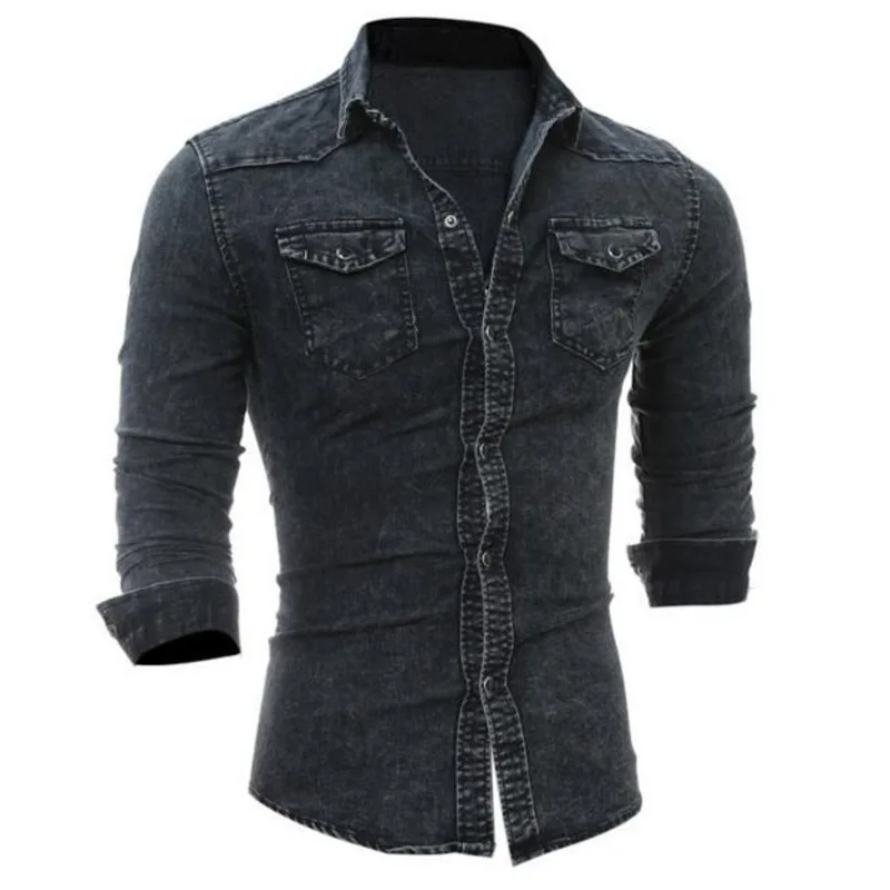 Мужская мода мужская повседневная рубашка Camisa Masculina облегающая Стильная