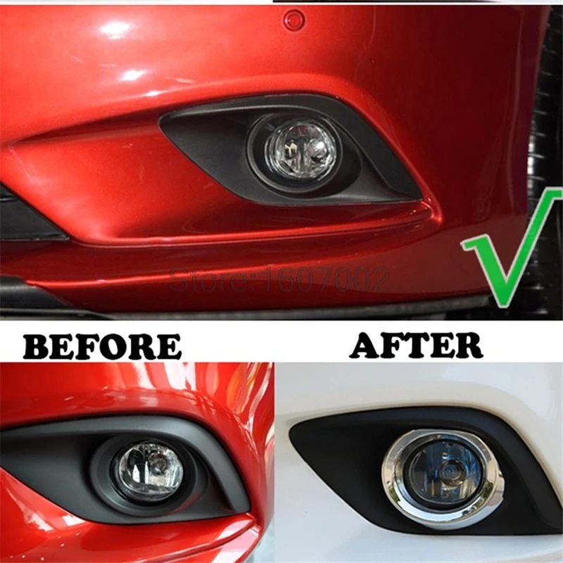 Для Mazda6 Mazda 6 2013 2014 2015 abs Хром Передняя противотуманная фара накладка 2 шт|trim cover|abs