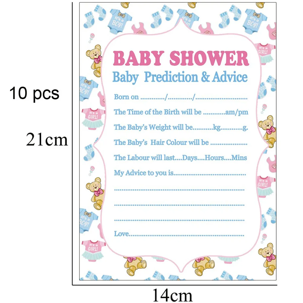 10pc babyshower card Huiran 1st с днем рождения воздушные шары розовый девочка синий мальчик баллон Единорог латексные конфетти для воздушного шара балон Baby Shower Декор Baloes - Цвет: 10pc babyshower card