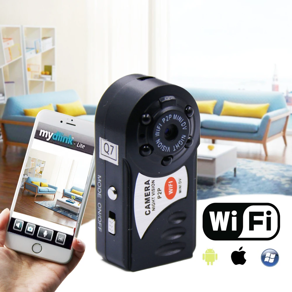 Бесплатная доставка Лидер продаж 720 P HD mini Wi Fi dvr беспроводных ip камер видеокамера