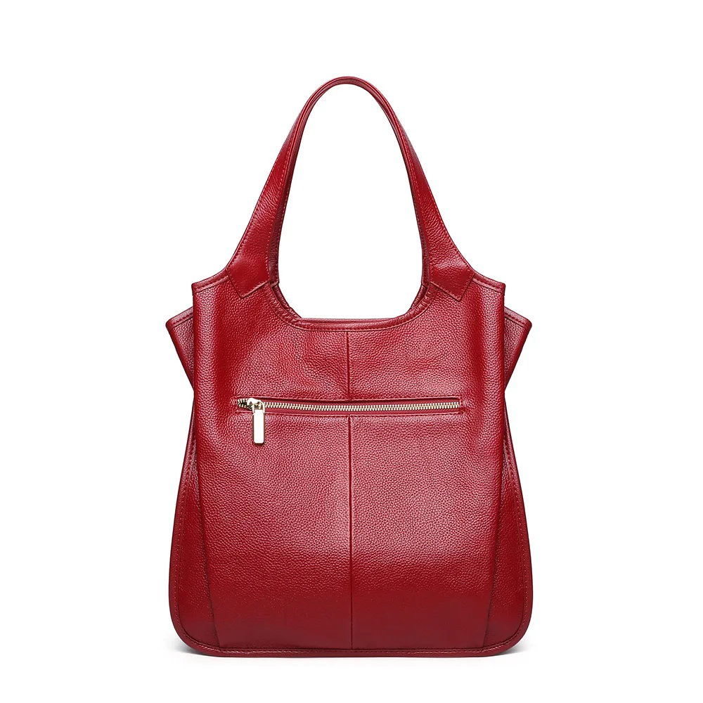 Женские сумки из натуральной кожи, Повседневная Сумка-тоут Bolsa Feminina, повседневные Модные ручные сумки для покупок, черная переносная сумка на плечо для женщин
