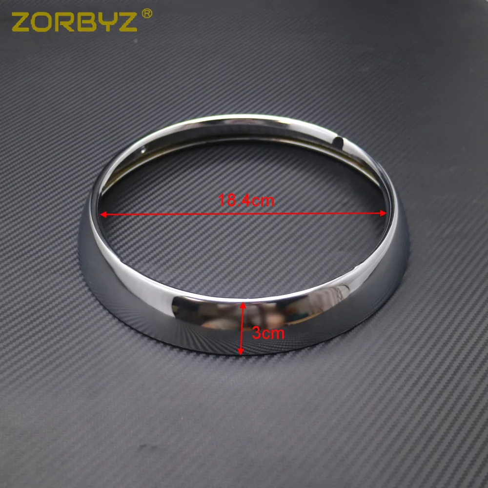 ZORBYZ 7 &quotХромированный налобный фонарь накладка кольцо Защитная крышка для Harley