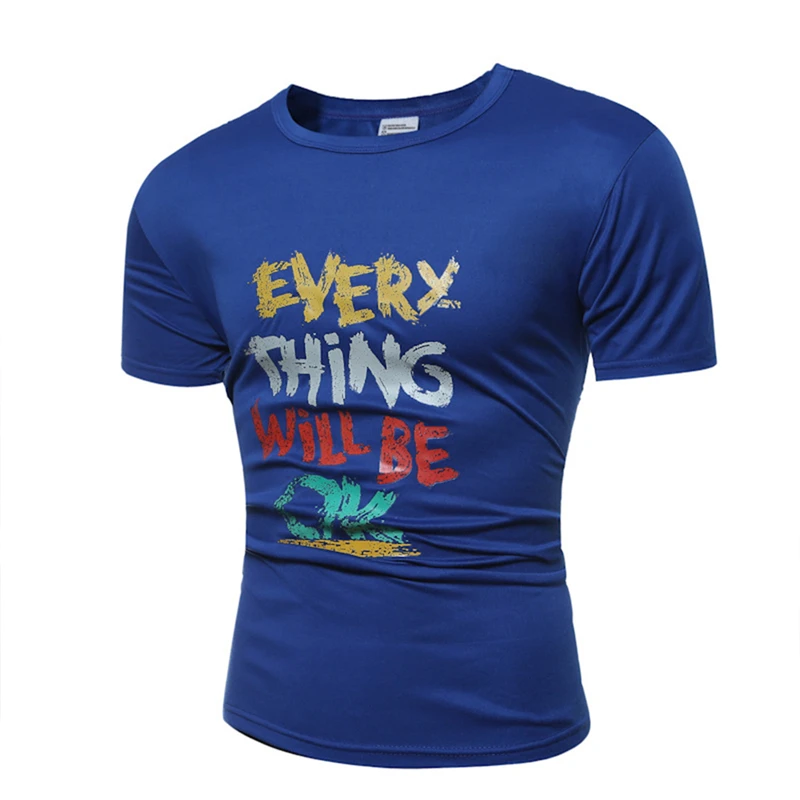 2017 Летний Новый Прибытие Мужчины Футболка Повседневная Slim С Коротким Рукавом