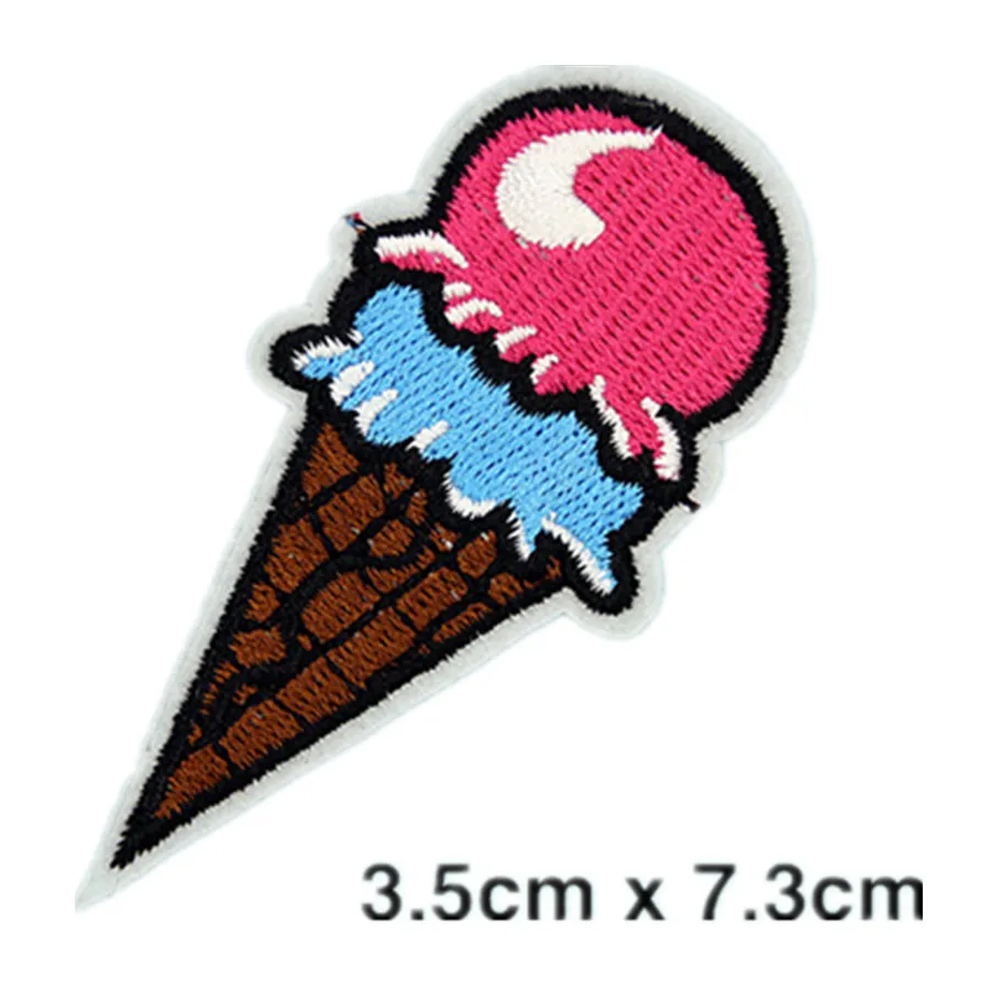 1 шт мороженое вышитые патчи железа на заплатках для одежды DIY полосы одежда с