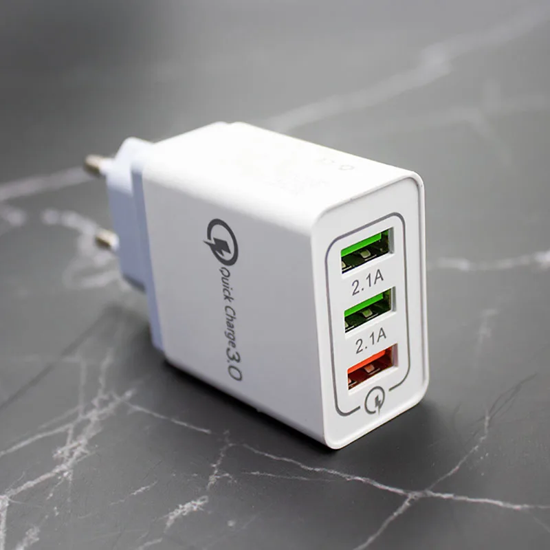 Быстрое зарядное устройство USB QC3.0 18 Вт 5 В 3 А универсальное для iphone x 7 Xiaomi Samsung s10 s8