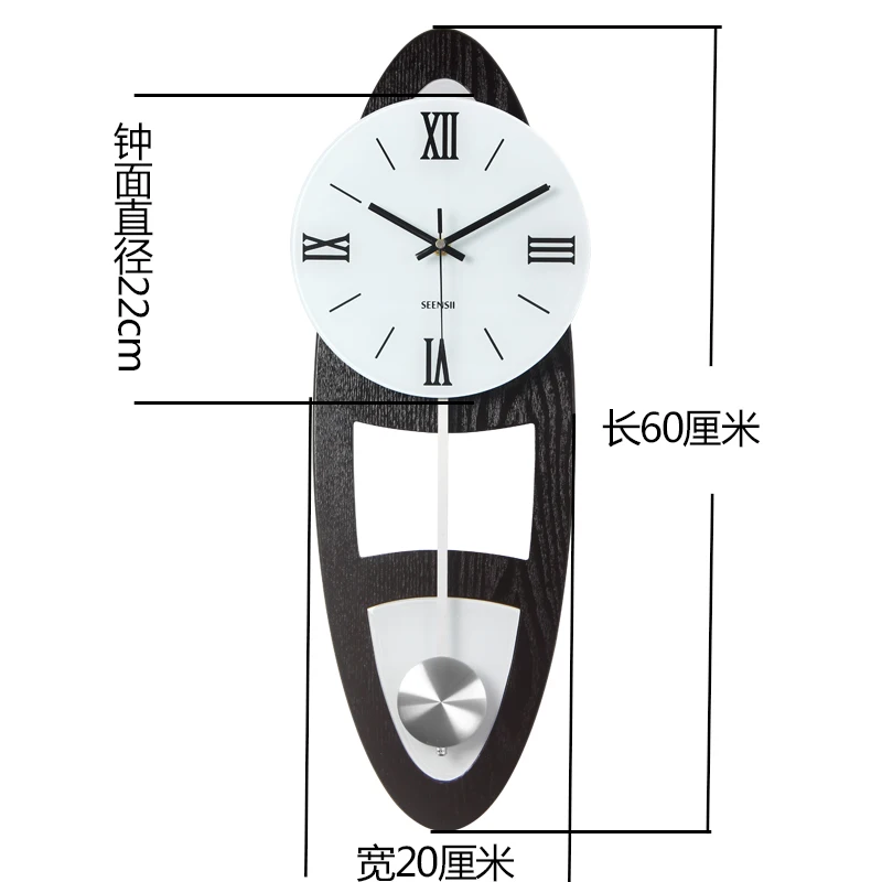 Новый китайский дерево часы Творческий Часы современный минималистский