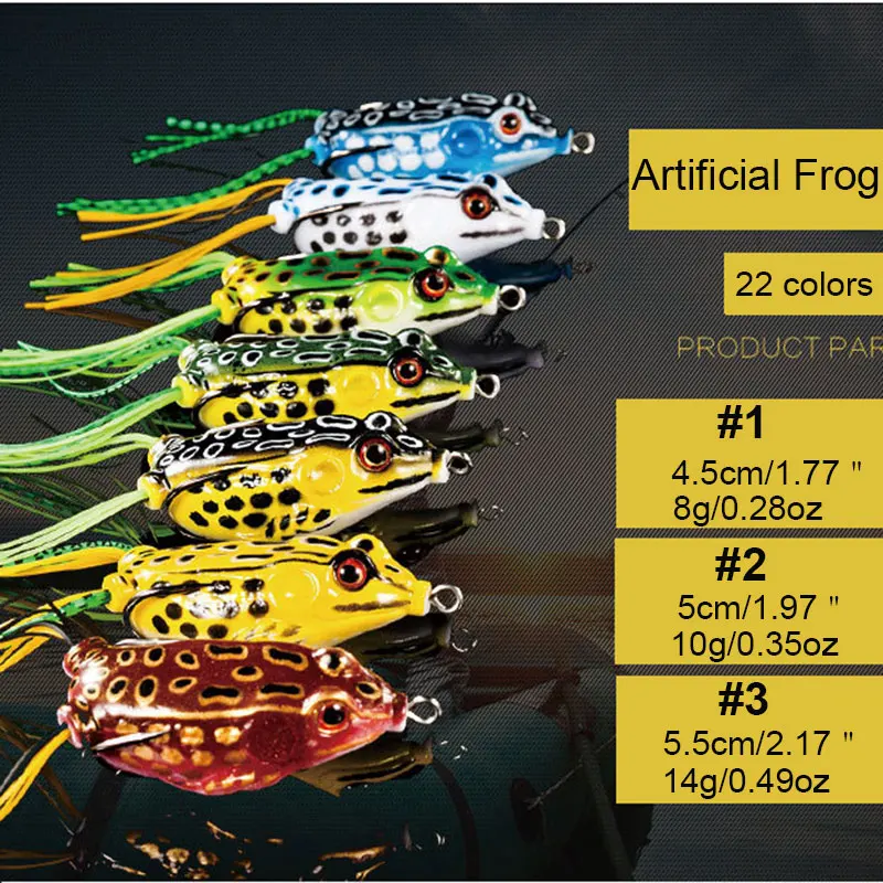 INFOF 10 шт./упак. Topwater блесна в виде Лягушки 8g/10g/14g Мягкая рыболовная приманка
