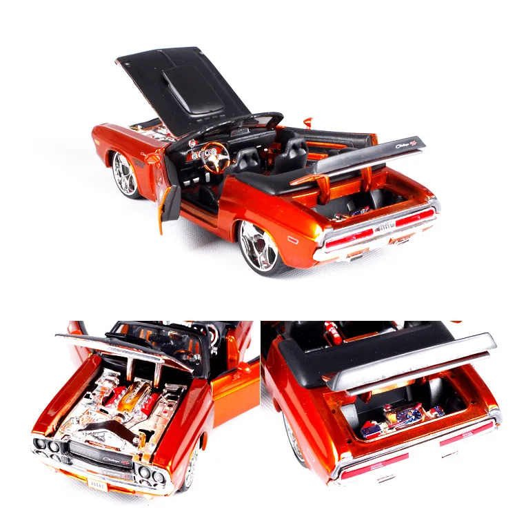 Высокое качество 1:24 1970 Dodge Challenger модифицированная модель сплава-трансформер, коллекция и Подарочная модель гоночной машины
