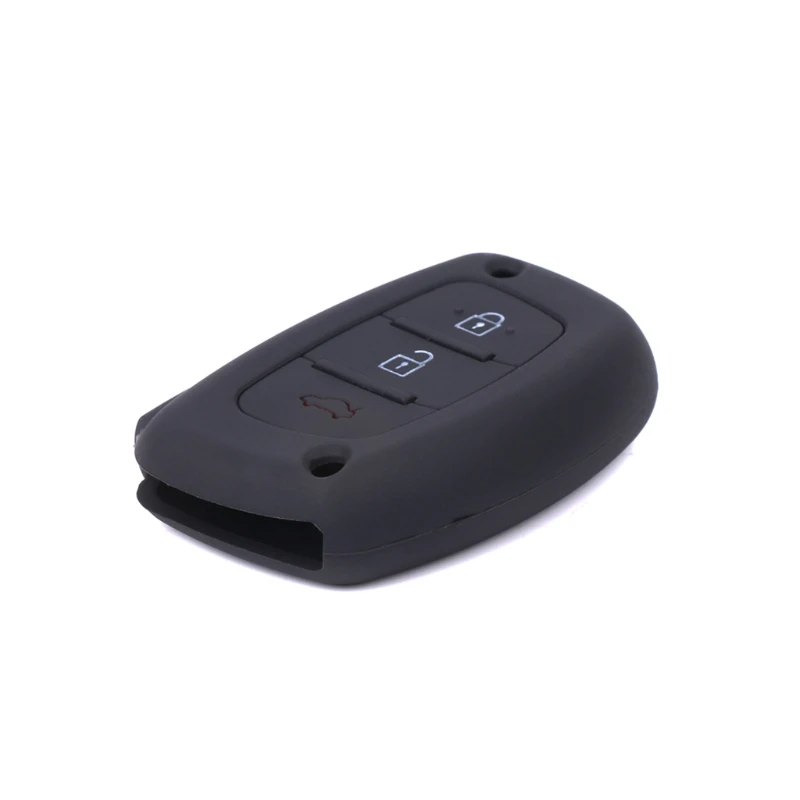 

New 1 Pc Silicone Vehicle Car Key Case Cover 3 Buttons Car Key Protector For Hyundai IX25 IX35 Creta