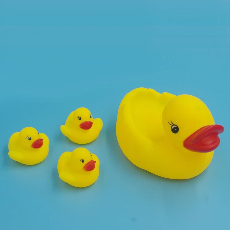 4 Pcs/set baby bath toys swim duck float squeeze sound kids wash animal educational toys for Children classic toys