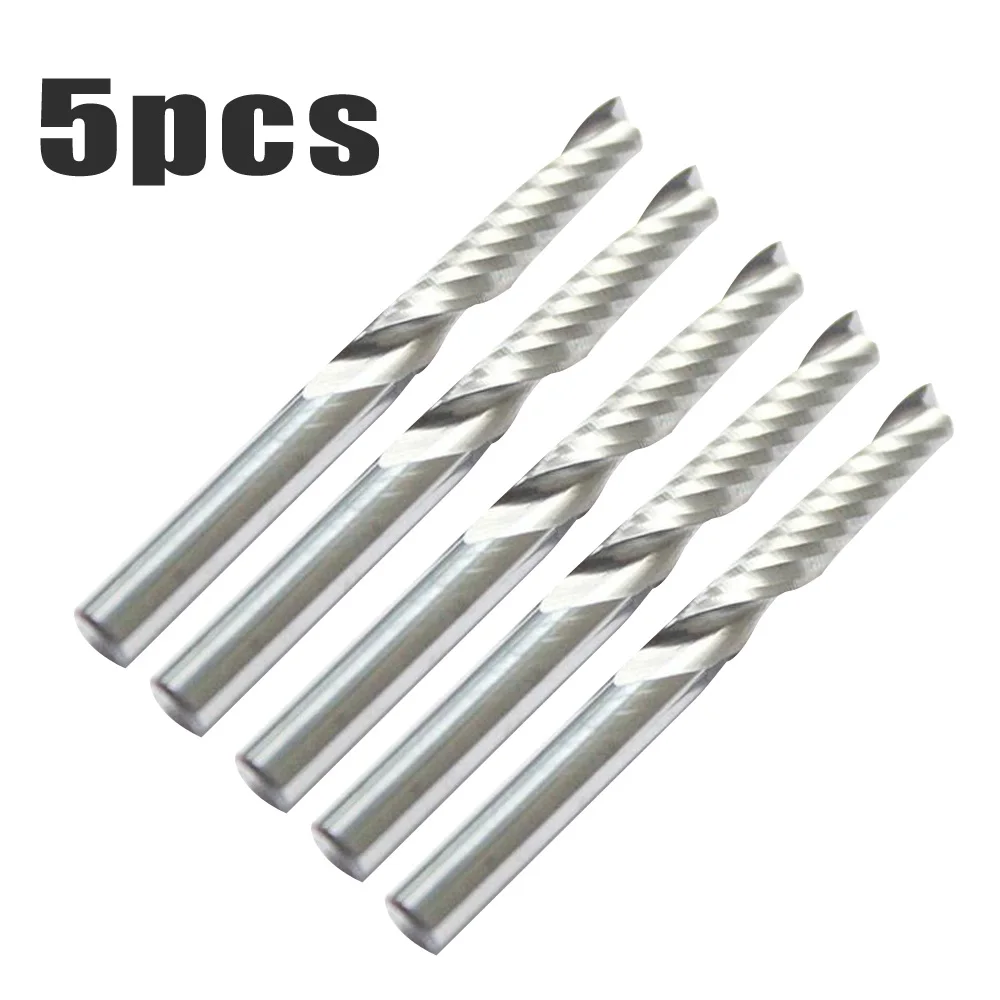 5x 1LX6.42 6 мм хвостовик Одиночная флейта спиральная Концевая фреза CNC Бит