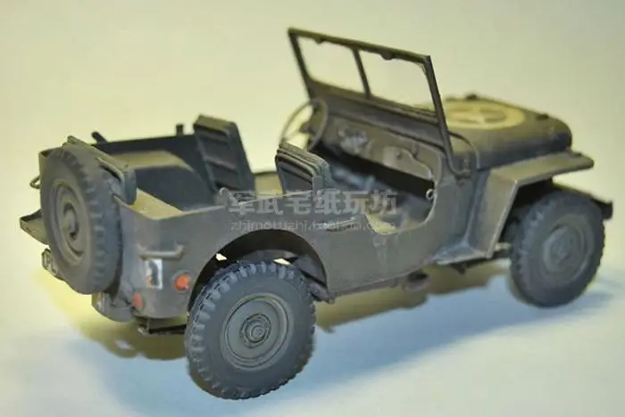Вторая мировая война джип Willys3D Бумажная модель сделай сам