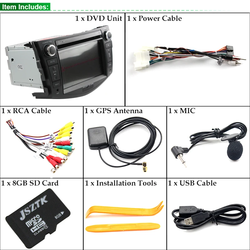 Sinairyu 2 Din Android 8.0 Octa Core Car DVD Player for Toyota RAV4 2006-2012 GPS Navigation Multimedia Radio Stereo Head Unit | Автомобили