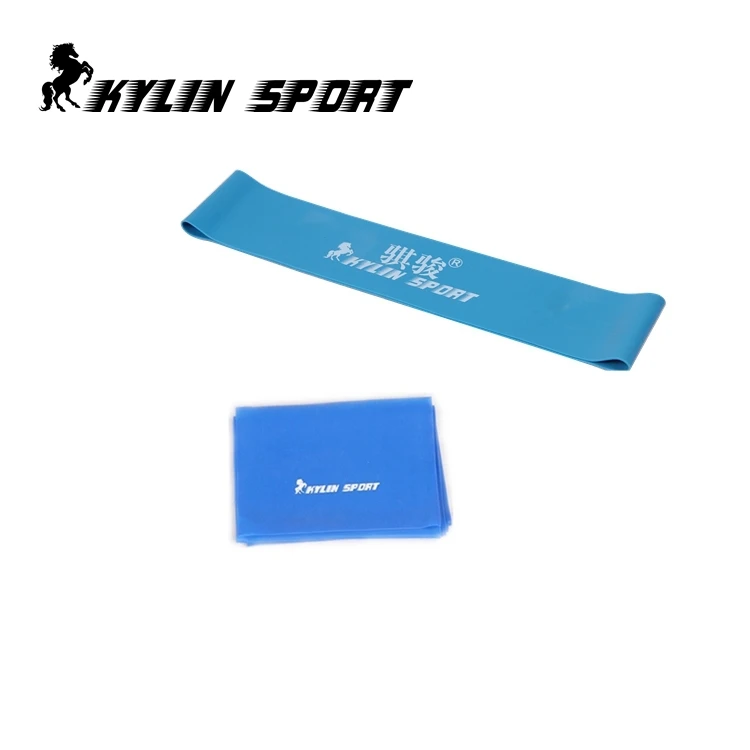 Набор из 2 синих эластичных лент латекса для тренировок пилатеса йоги на запястье