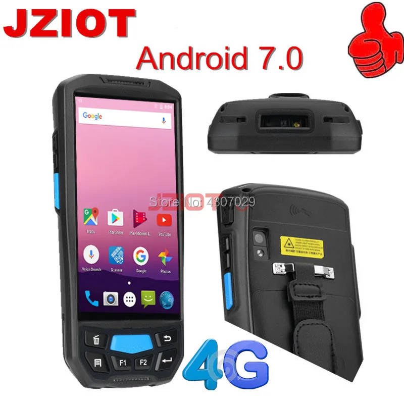 5 &quotAndroid 7 0 сборщик мобильных данных 4G Bluetooth NFC ручной UHF RFID считыватель 1D 2D