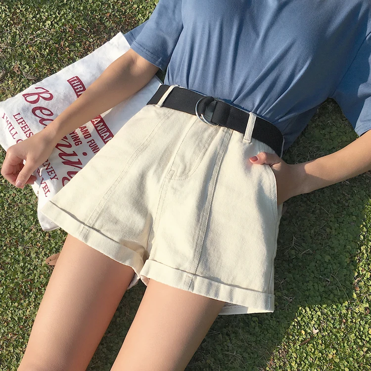 

S-XL,2XL plus size 2018 summer high waist shorts feminino denim shorts roll up jeans womens casual shorts (0920)