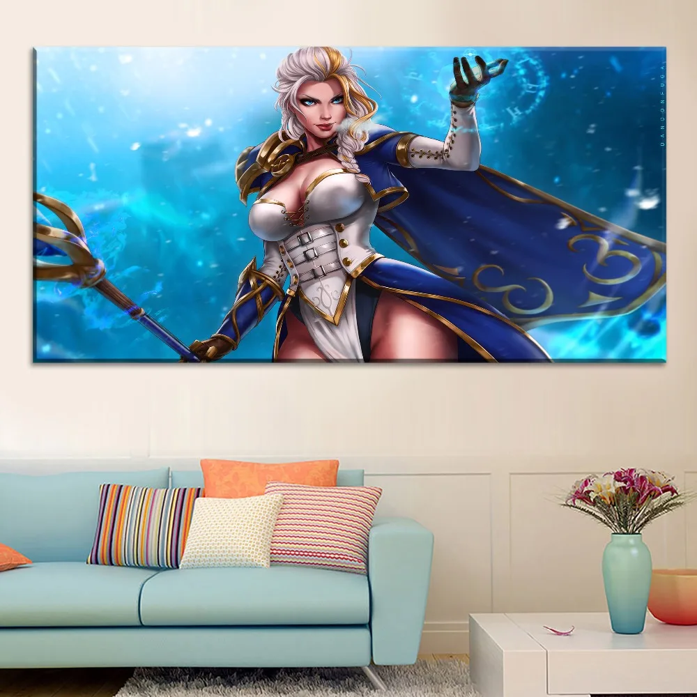 Картина World of Warcraft Battle на холсте печать стене и 1 панельный стиль большой плакат из