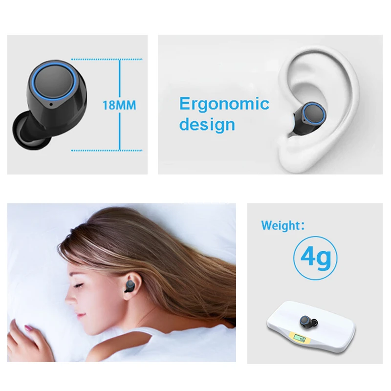 Беспроводные наушники Bluetooth 5,0, наушники, стерео наушники, водонепроницаемые, свободные руки, с зарядной коробкой, с микрофоном, вкладыши для смартфона
