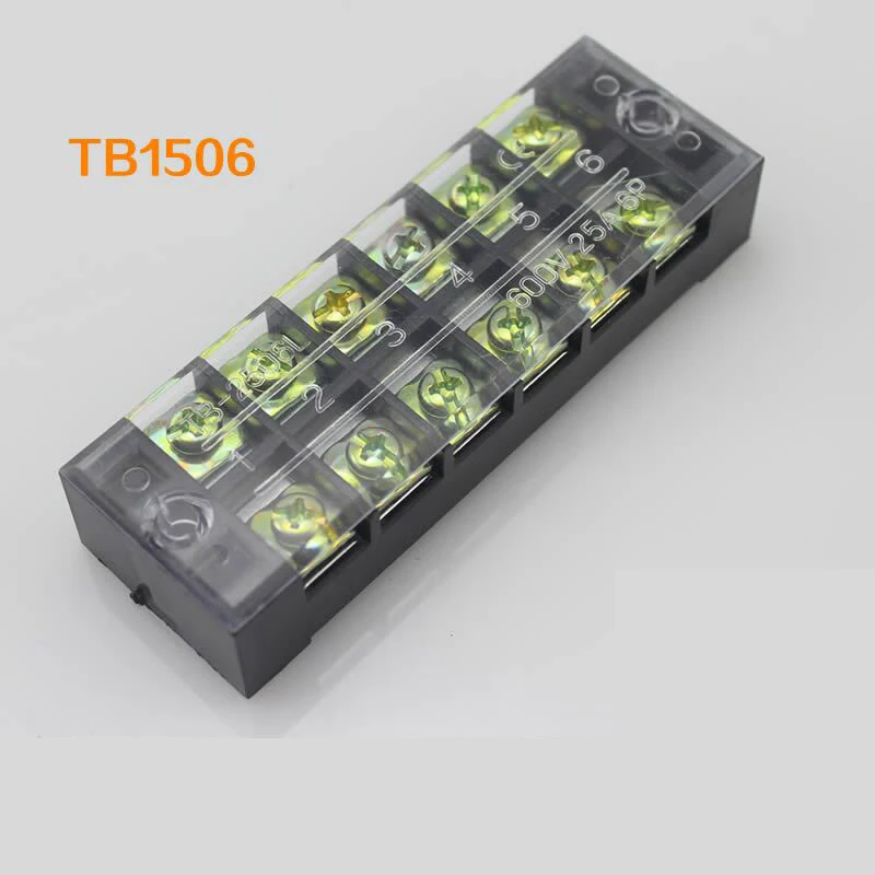 

TB-1506 Fixed Terminal Block 600V, 15A, 6P