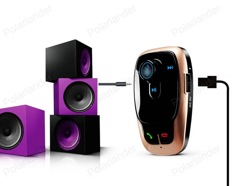 Универсальный беспроводной Bluetooth Hands free автомобильный комплект fm-передатчик