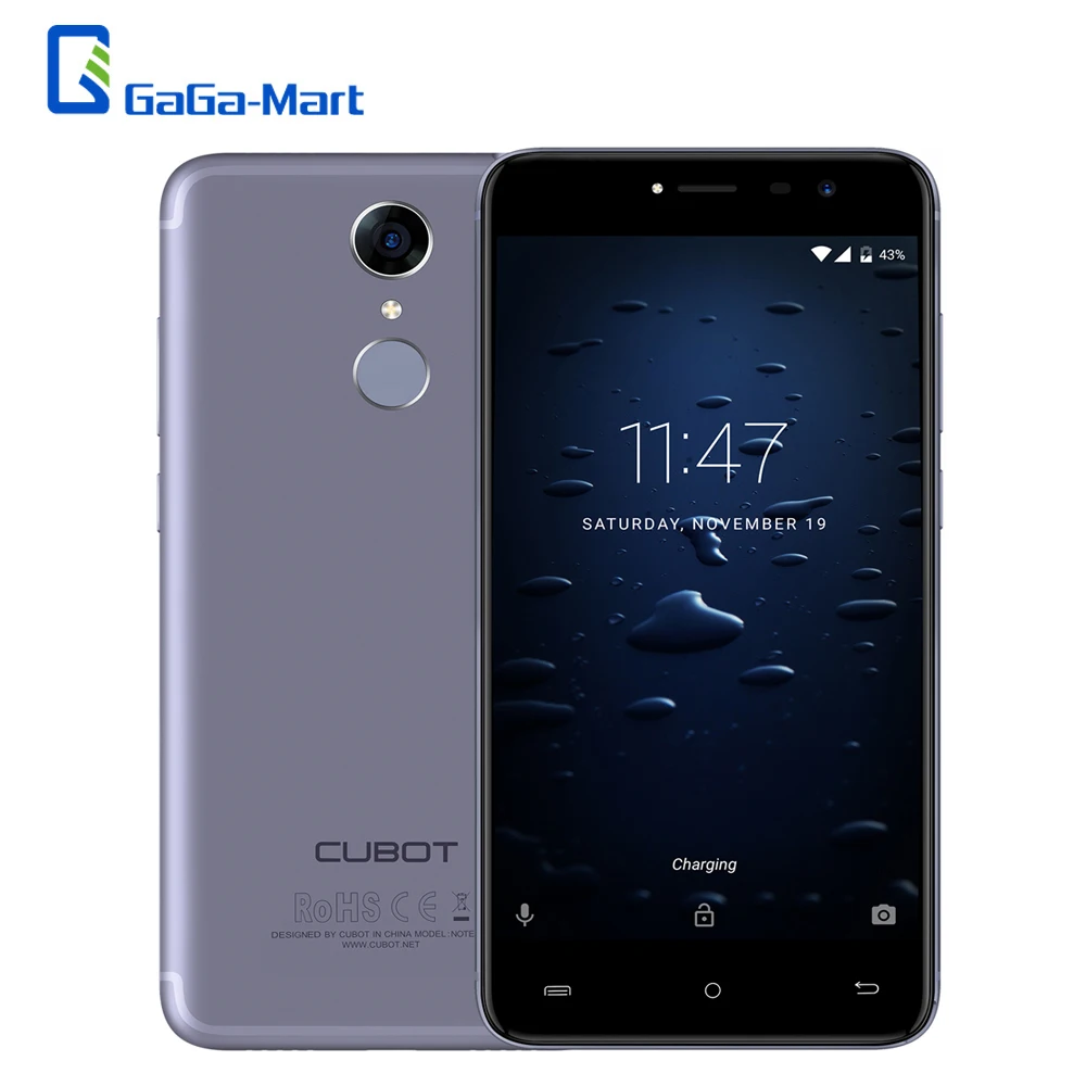 Cubot Note Plus, отпечаток пальца, 5,2 дюймов, FHD, четырехъядерный смартфон, 3 Гб ram, 32 ГБ rom, 16 МП, Android 7,0, 4G, LTE, смартфон