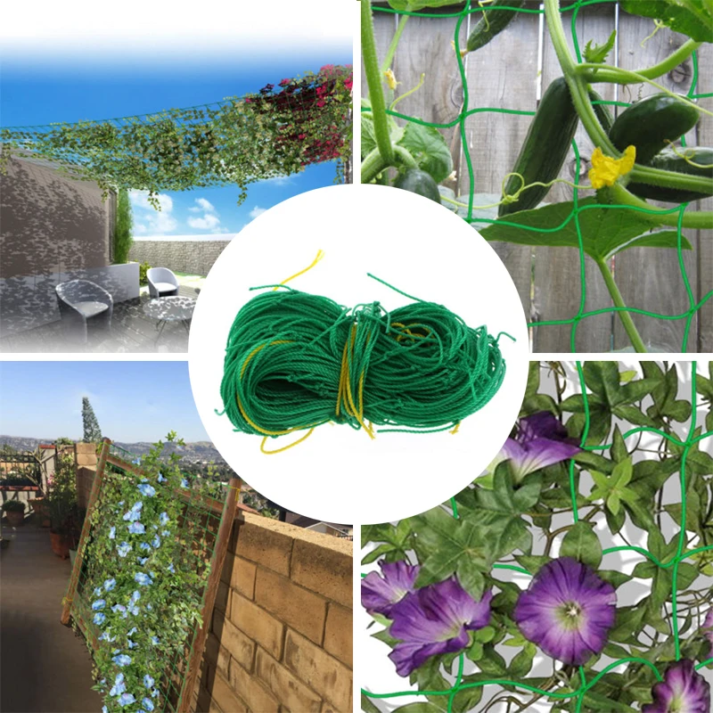Garden Climbing Net Green net Trellis Netting Support Bean Plant Grow Fence Nylon | Дом и сад