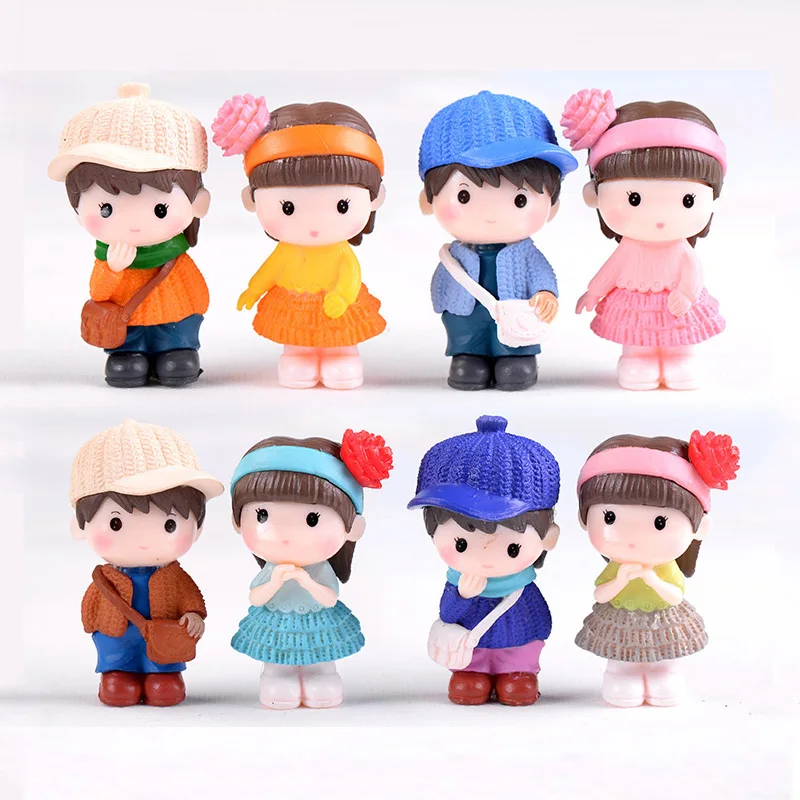 

Dating Boy Girl Figures Lover Miniature figurine wedding decoration doll fairy garden statue Home Gift garden craft