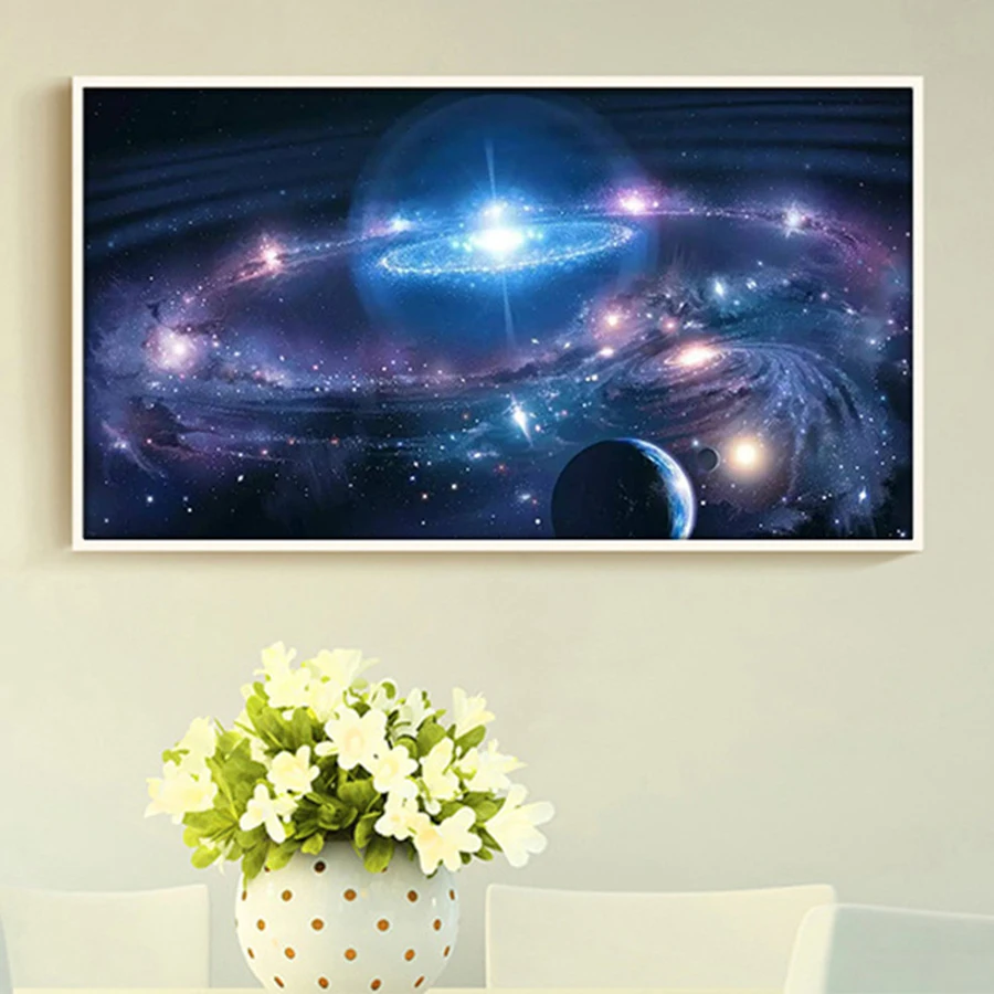 Полноразмерная 5D картина из страз сделай сам Космическая Звезда галактика