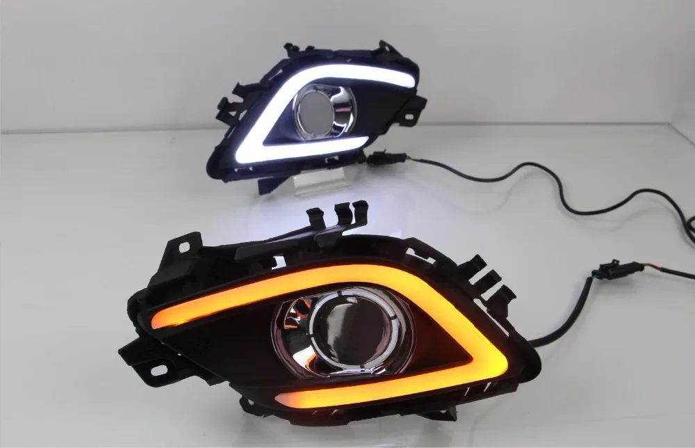 Крышка противотуманной фары drl с желтыми поворотными сигнальными огнями