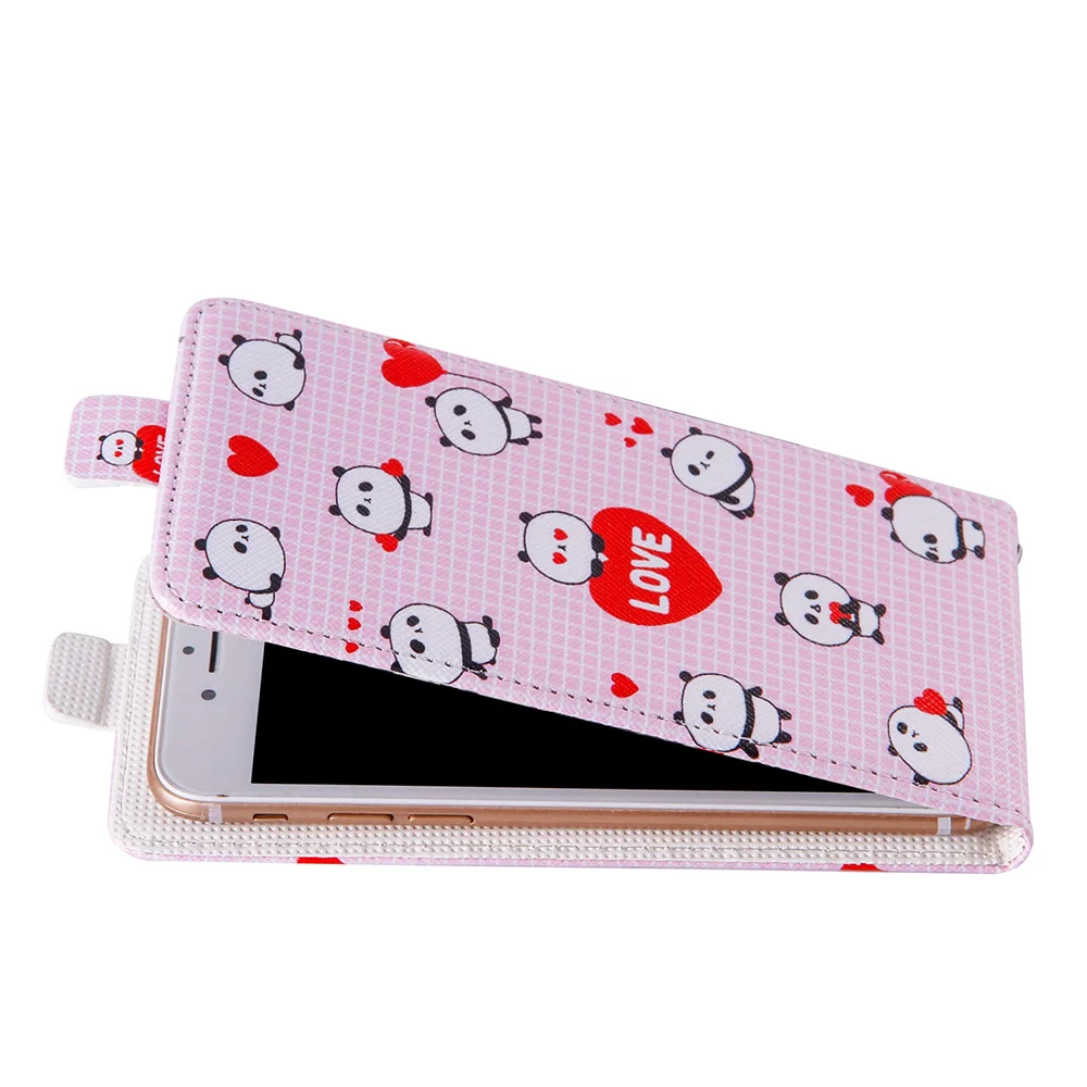 Fashion Cartoon vertical up and down Stand Flip PU Leather Cover Plastic Back With Card Holders For Wolder Wiam 65 Lite Case | Мобильные