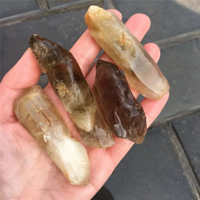 Новые необработанные натуральные курительные цитрин желтые кварцевые