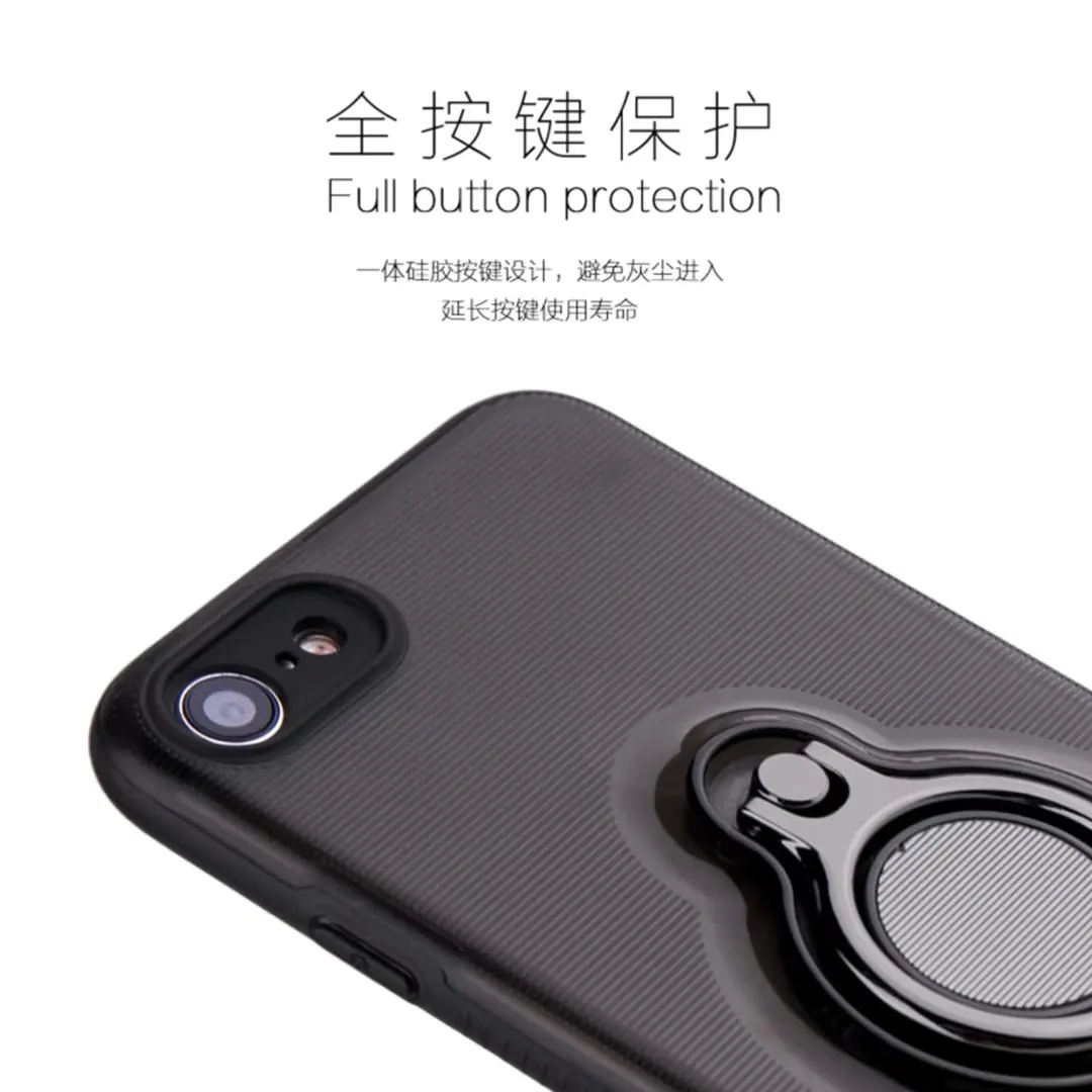 Для iphone 8 чехол вращение kickstand с палец кольцо Магнит Адсорбция ультра-тонкий