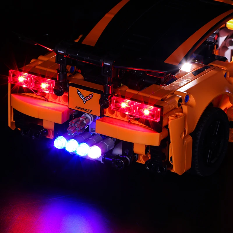 Светодиодный светильник с Lego 42093 строительные блоки Chevrolet ZR1 спортивный