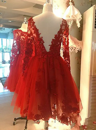 Женское платье для свадьбы красное кружевное с аппликацией и бусинами тяжелой