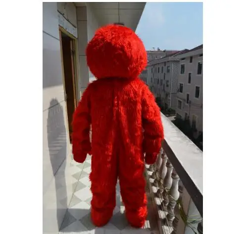 Горячая взрослый Elmo Красный монстр-талисман костюм для нарядной вечеринки платье костюм olome