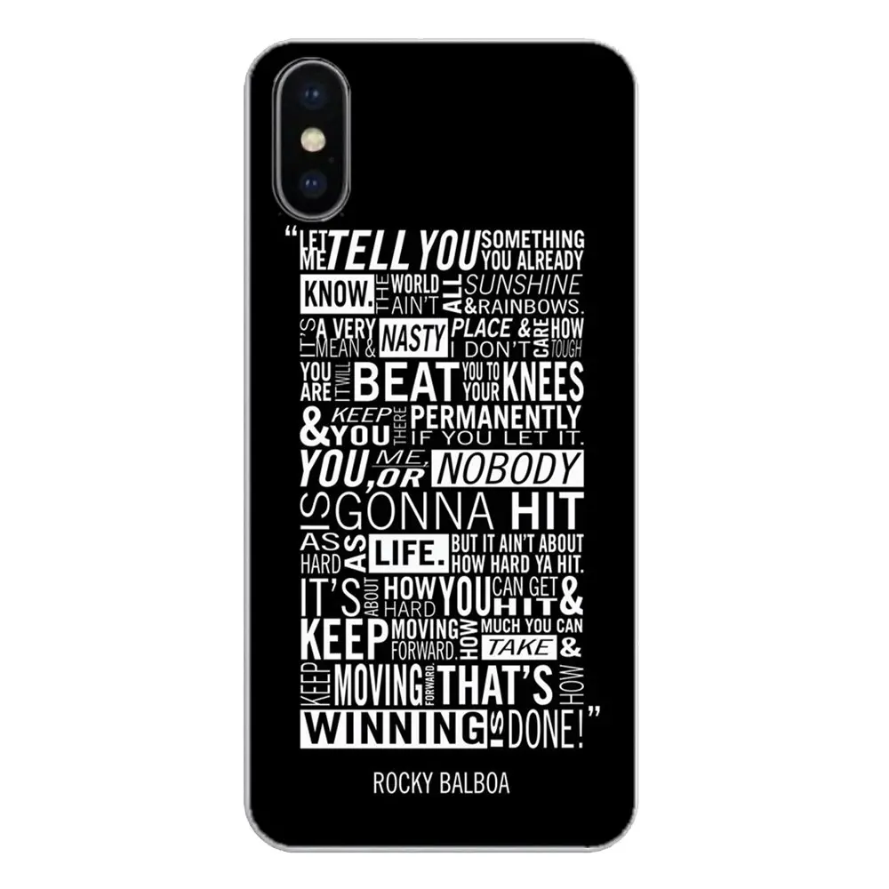 Прозрачный мягкий чехол для телефона Rocky Balboa мотивационные слова цитата Motorola Moto X4