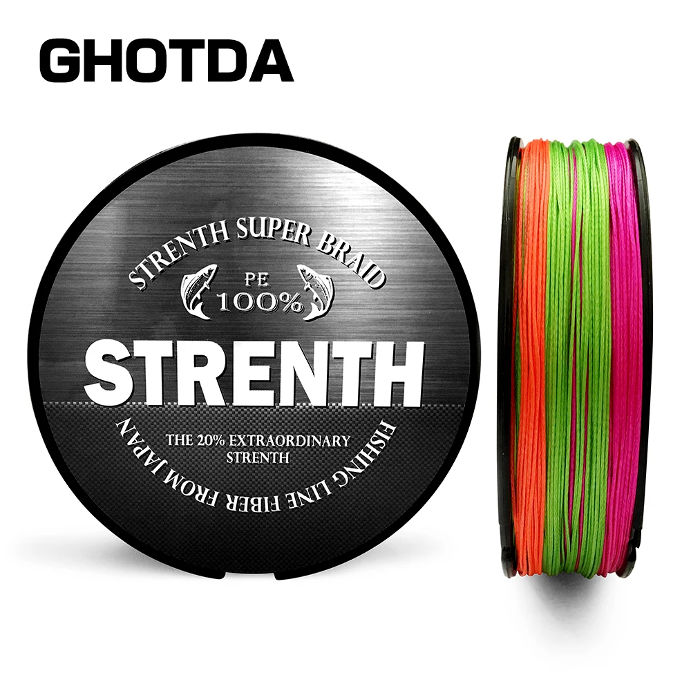 Новинка GHOTDA 100 м многонитевая леска 20LB-88LB PE супер сильная плетеная для рыбалки 8x