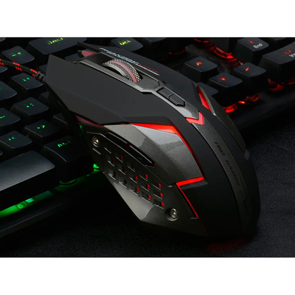 AZZOR D5 Тихая Нажмите USB проводной игровой Мышь 7 кнопок 3200 Точек на дюйм Mute