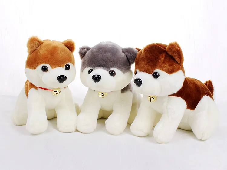 

about 18cm bell husky dog plush toy baby toy birthday gift b0393
